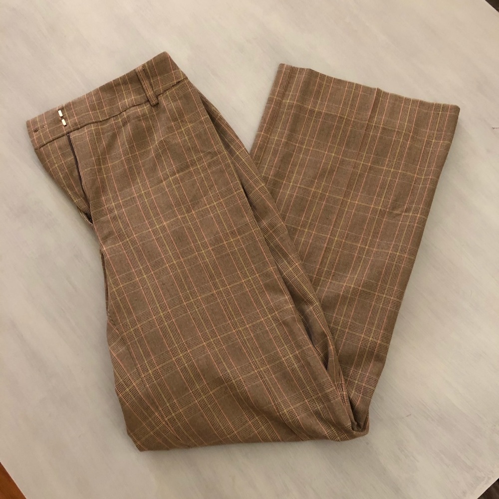 Plaid brown and pink dress pants!